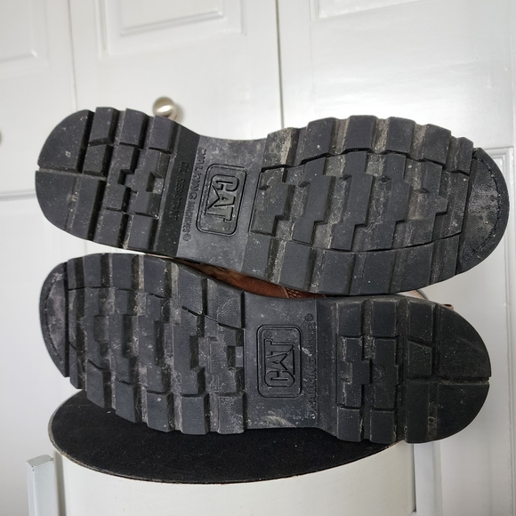 Catepillar Mens Work Boots Brown Steel Toe - Picture 6 of 9